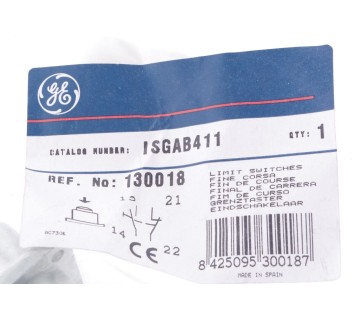 GE GENERAL ELECTRIC LIMIT SWITCHES ISGAB411 130018  ! NEW !