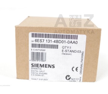 SIEMENS SIMATIC 4 DI ST DC24V 6ES7 131-4BD01-0AA0  1314BD010AA0 ! 5PCS ! ! NEW !