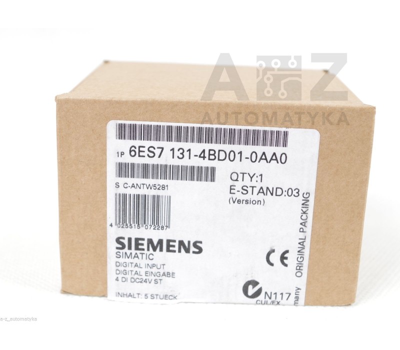 SIEMENS SIMATIC 4 DI ST DC24V 6ES7 131-4BD01-0AA0  1314BD010AA0 ! 5PCS ! ! NEW !