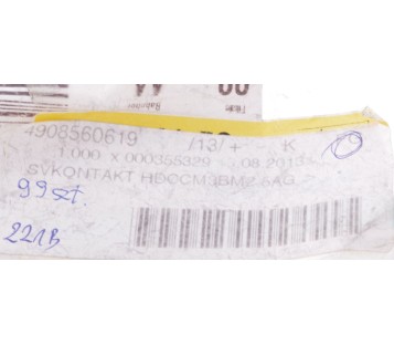 WEIDMULLER 1698150000 HDC-C-M3-B-M 2.5AG Contact SKT Crimp ST ! 9PCS ! NEW !