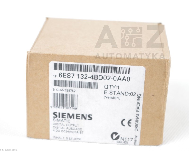 SIEMENS SIMATIC 4 DO ST DC24V/0.5A 6ES7 132-4BD02-0AA0  1324BD02! 5PCS ! ! NEW !