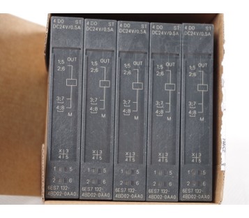 SIEMENS SIMATIC 4 DO ST DC24V/0.5A 6ES7 132-4BD02-0AA0  1324BD02! 5PCS ! ! NEW !