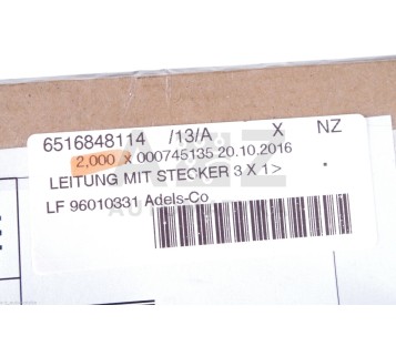 ADELS CO 3x1,5mm²  LEITUNG MIT STECKER 3X1 CABLE WITH PLUG 3X1 ! 2pcs ! NEW