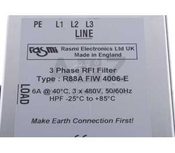 RASMI 3 PHASE RFI FILTER R88A FIW 4006-E 