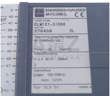 ENDRESS + HAUSER MYCOM-L MYCOM L MYCOML CLM121-3ID00 CLM1213ID00  