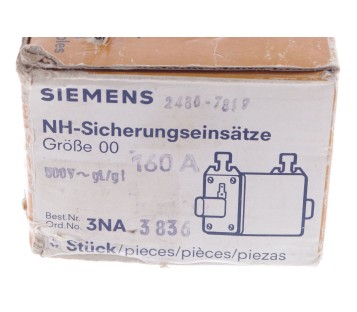 SIEMENS  3NA3836 160A 2486-7819 24867819  3PCS FUSE ! 3PCS ! NEW !