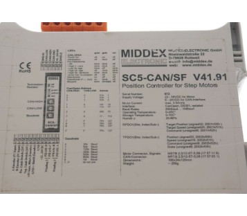MIDDEX SC5-CAN/SF SC5CANSF V41.91 POSITION CONTROLLER FOR STEP MOTORS