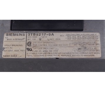 SIEMENS 3TB5217-0A 3TB52170A 