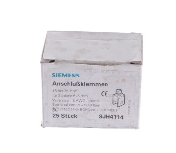 SIEMENS 8JH4114 Terminal 1-pole, for bar 6x 6 Conductor 1x 16-35 mm2 ! 25PCS ! 