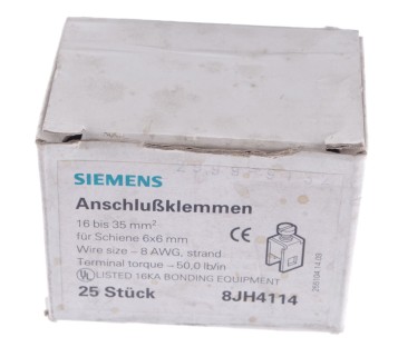 SIEMENS 8JH4114 Terminal 1-pole, for bar 6x 6 Conductor 1x 16-35 mm2 ! 25PCS ! 