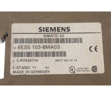 SIEMENS 6ES5 103-8MA03 6ES51038MA03 