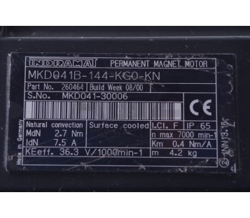 REXROTH: INDRAMAT MKD025B-144-GG0-KN ( MKD025B144GG0KN )