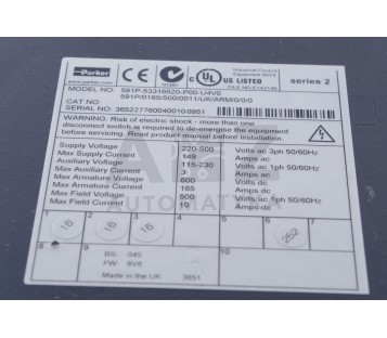 PARKER DC INTREGRATOR 591P-53316520-P00-U4V0 591P/0165/500/0011/UK/ARM/0/0/0  