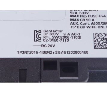 SIEMENS 3RT2016-1BB42 3RT20161BB42 