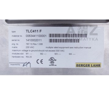 BERGER LAHR SIG POSITEC TLC 411 F ( TLC411F ) 0063441100001  TLC 411F