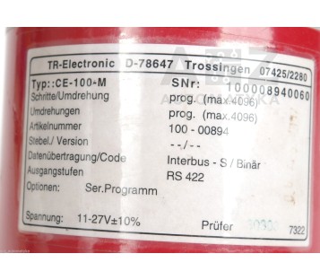 TR ELECTRONIC TR-ELECTRONIC CE-100-M  CE100M 100-0894