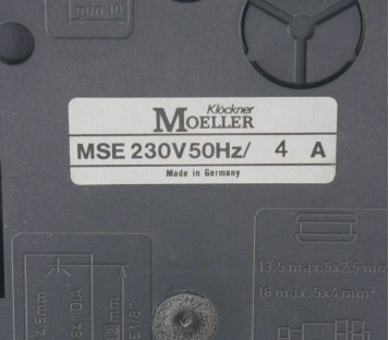 MOELLER MSE 230V50HZ/2,4A 1,6-2,4A MOTOR STARTER ! NEW ! 