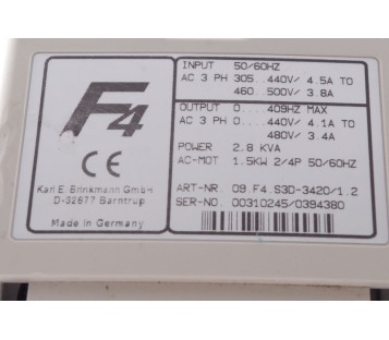 KEB F4 09.F4.S3D-3420/1.2 09F4S3D342012