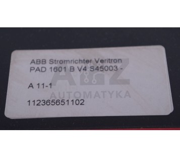 ABB DRIVE VERITRON PAD 1601 B V4 S45003   PAD1601BV4S45003  GNT2018085R0023 140A
