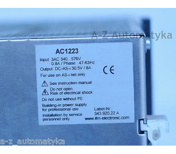 IFM AS-i POWER SUPPLY AC1223 