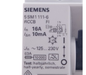 SIEMENS 5SM1111-6 RCCB  5SM11116RCCB  