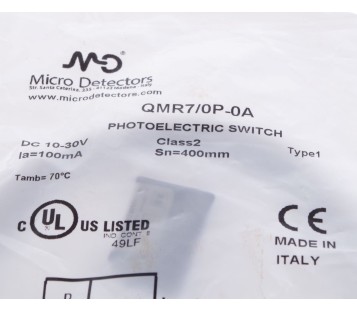 MICRO DETECTORS QMR7/0P-0A QMR70P0A PHOTOELECTRIC SWITCH   ! NEW !
