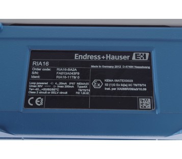 ENDRESS + HAUSER RIA16 RIA16-BA2A  RIA16BA2A  RIA16-11T9/0 Loop-powered ! NEW !
