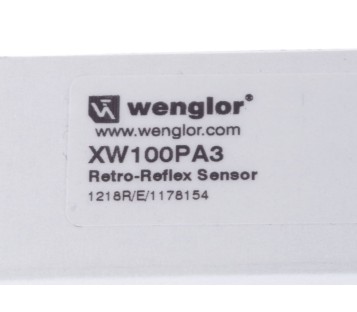 WENGLOR RETRO REFLEX SENSOR  XW100PA3  ! NEW !