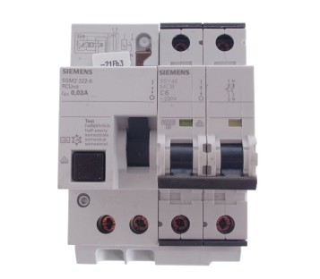 SIEMENS  5SM2 322-6 RCUNIT 0,03Q + C6 5SY45 MCB 5SY45MCB FUSE CIRCUIT BREAKER