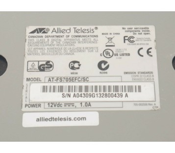 ALLIED TELESIS AT-FS705EFC/SC ATFS705EFCSC 