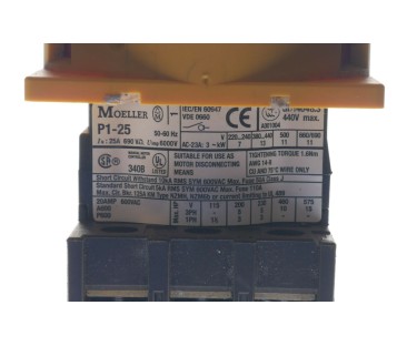 MOELLER P1-25 P125  DISCONNECT SWITCH