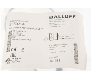 BALLUFF BES0254 BES G06E60-PSC15B-EP00,3-GS49  ! NEW ! 
