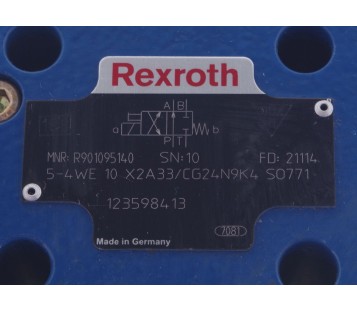 BOSCH REXROTH 5-4WE 10 X2A33/CG24N9K4 S0771 R901095140