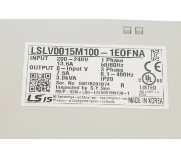 LS IS LSIS LSLV0015M100-1E0FNA LSLV0015M1001E0FNA
