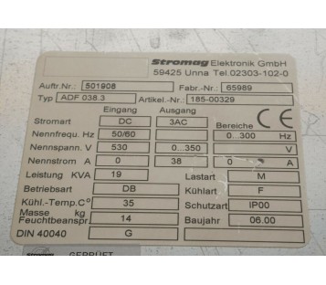 STROMAG ADF 038.3/III ADF0383III ADF 038.3 ADF038.3 ADF0383 