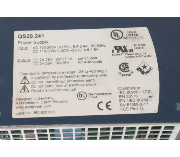 PULS QS20.241 QS20241 POWER SUPPLY 