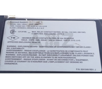 ROSE MOUNT ROSEMOUNT MODEL 1054B 1054/1054A/1054B/2054  1054BO 