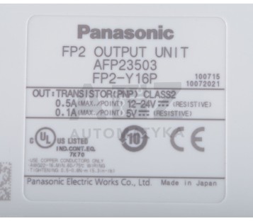 PANASONIC  OUTPUT UNIT Y16P FP2-Y16P FP2Y16P AFP23503 