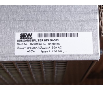 SEW EURODRIVE AUSGANGSFILTER HF450-503 HF450503 8269483 0038833  DSF 90/550 0826