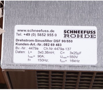 SEW EURODRIVE AUSGANGSFILTER HF450-503 HF450503 8269483 0038833  DSF 90/550 0826