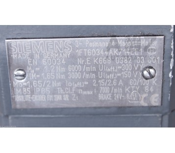 SIEMENS 1FT6034-4AK71-4EE1 ( 1FT60344AK714EE1 )