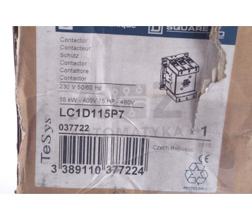 TELEMECANIQUE LC1D115  LC1D115P7 037722 ! NEW !