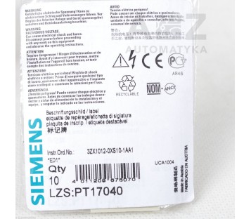 SIEMENS 3ZX1012-0XS10-1AA1  3ZX10120XS101AA1