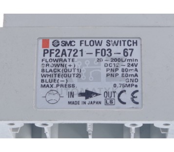 SMC FLOW SWITCH PF2A721-F03-67 PF2A721F0367 