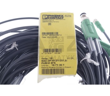 PHOENIX CONTACT SAC-3P-M12Y/2X1,5-PUR/M 8FS SAC3PM12Y2X15PURM8FS 1671357 ! NEW !