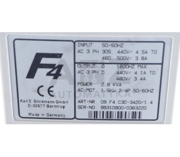 KEB 09.F4.C3D-3420/1.4  09F4C3D342014 