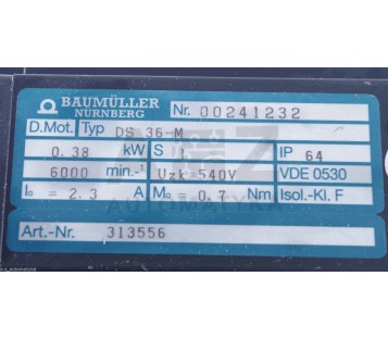 BAUMULLER DS 36-M DS36M 313556 6000rpm 0,38kW 
