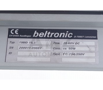 BELTRONIC 19BID 15,1"  + MELCHER H 1000 DC-DC CONVERTER  48H 1301-2R  