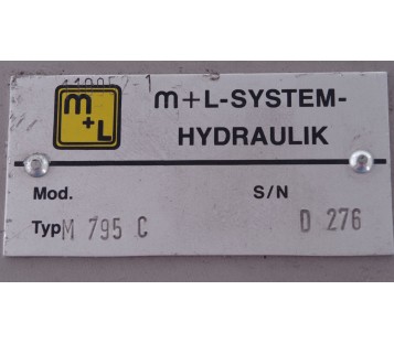 M+L ML M+L-SYSTEM-HYDRAULIK M 795 C M795C M-795-C xtapb ! NEW !
