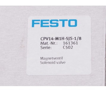FESTO CPV14-M1H-5JS-1/8 CPV14M1H5JS18 161361 ! NEW ! 